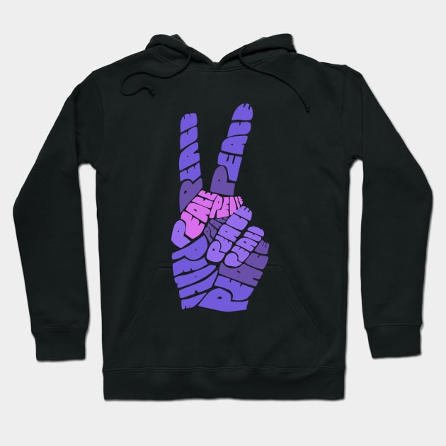 Peace Hand Hoodie by Mako Design 